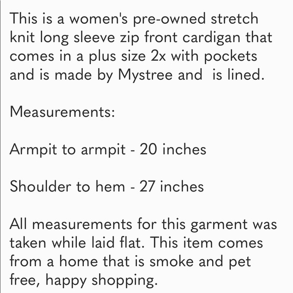 NOT FOR SALE Mystree zip front lined soft jacket pockets fits like XL - Picture 11 of 11